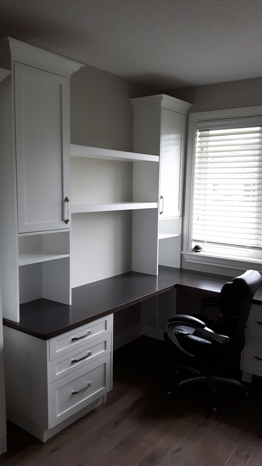 white office desk